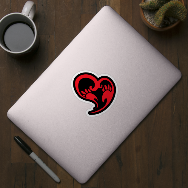 Red Heart Silhouette by TooplesArt